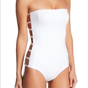 NWT Anthropologie x Tavik Charlotte White One Piece Swimsuit women size small